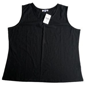 Northern Reflection sleeveless black top Petite